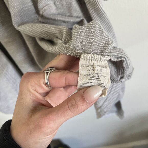 Anthropologie DONNI Ribbed Lightweight Pocket Sweater Coat Cardigan, Grey- O/S - Picture 5 of 9